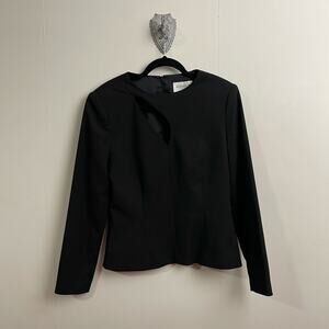 Hugo Buscati 8 black blazer Corpcore workwear asymmetrical long sleeve classic